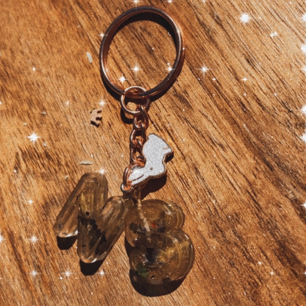 Custom bunny keychain